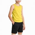 thumbnail image 1 of UngA Boys Cotton Undershirts Tank Tops Toddler Kids Soft Sleeveless Shirt for Boys (Yellow,12-18 Months), 1 of 5
