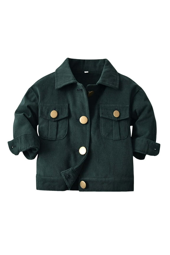 Boys Denim Shirt Toddler Gingham Button-Front Top Children'S Checkered Collared Shirt Toddler Boys Long Sleeve Winter Autumn Shirt Green,12-18 Months