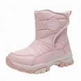 thumbnail image 1 of UngA Boys Girls Winter Boots Water-Resistant Outdoor Ankle Boots Warm Cozy Anti-Slip Mid Calf Winter Shoes Snow Boots for Boys Girls (Little Kid/Big Kid),Size 13, 1 of 4