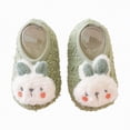 thumbnail image 1 of UngA Boys House Slippers Girls Slippers Winter Solid Versatile Plush Children Home Shoes Baby Cotton Girl Indoor Non Plush Slippers,Toddler Slippers Green,S, 1 of 5