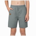 thumbnail image 1 of UngA Boys Lightweight Athletic Running Shorts Quick Dry Workout Shorts for Gym Shorts Hiking with Pockets (Grey,11-12 Years), 1 of 4