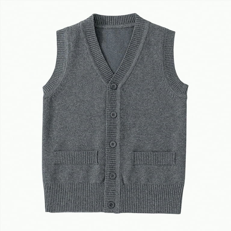 UngA Boys Sweater Vest Unisex Cable Knit Cotton Toddler Boy