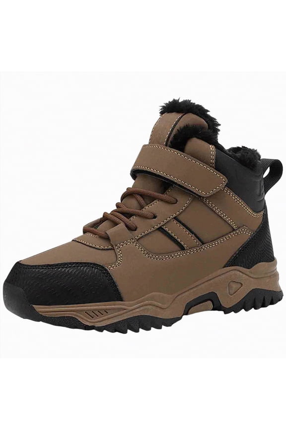 Boys Winter Shoes Waterproof Antiskid Ankle Boots Hiking Outdoor Shoes Booties Snow Boots Boy (Little Kid/Big Kid),Size 3