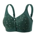thumbnail image 1 of UngA Bra Women Front Snap Closure Padded Bra for Older Senior Women, Comfortable and Convenient, No Underwire Green,XL, 1 of 3