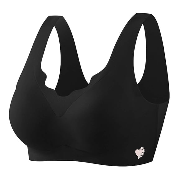 UngA Bralettes for Women with Support Comfortable Bras No Underwire Seamless Everyday Comfort Bras for Women Black,L