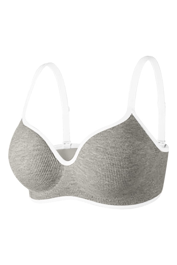 Bras for Plus Size Women Bralettes for Women Plus Size Wireless Push up Bra Grey,XL