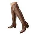 thumbnail image 1 of UngA Burgundy Boots Chunky Heel Motorcycle Style Classic Fashion Brown,A, 1 of 7