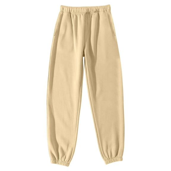 UngA Casual Pants Women Casual Pants Loose High Waist Cropped Beach Pants Summer Outfits Trendy Beige,M