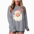 thumbnail image 1 of UngA Christmas Sweatshirts for Women Funny Christmas Graphic Crewneck Shirts Xmas Long Sleeve Sweaters Holiday Pullover Women Sweatshirt (Grey,L), 1 of 6