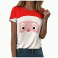 thumbnail image 1 of UngA Christmas Tee Shirts for Women Graphic Crew Neck Shirt Casual Holiday Short Sleeve Tee Xmas Funny Printed Winter Tshirt Tops Christmas Shirt for Women (Watermelon Red,S), 1 of 7