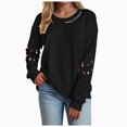 thumbnail image 1 of UngA Christmas Womens Sweatshirt Casual Christmas Tree Pullover Shirt Long Sleeve Xmas Vacation Party Clothes Top Sweatshirt Women (Black,M), 1 of 5