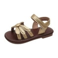 thumbnail image 1 of UngA Kids Sandals Girls Girls Sandals Fashion Bow Summer Shoes for Toddler/Little Kid Princess Shoes(Gold,Size 13), 1 of 6