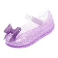 thumbnail image 1 of UngA Closed Toe Sandals for Girls Little Kids Beach Sandals Toddler Girls Jelly Sandals Closed-Toe with Anti-Slip Rubber Sole Children Summer Flower Girl Sandals(Purple,Size 11.5), 1 of 2