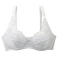 thumbnail image 1 of UngA Comfortable Bras for Women Plus Size Bra with Underwire Woman's Full Coverage Bra White,95B, 1 of 3