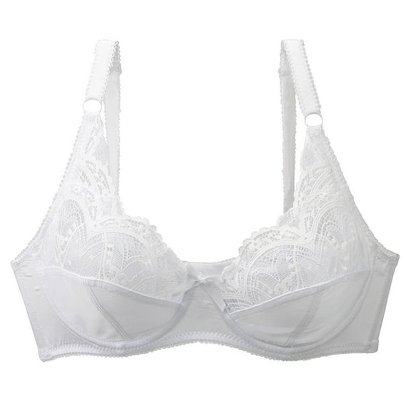 UngA Comfortable Bras for Women Plus Size Bra with Underwire Woman's Full Coverage Bra White,95B
