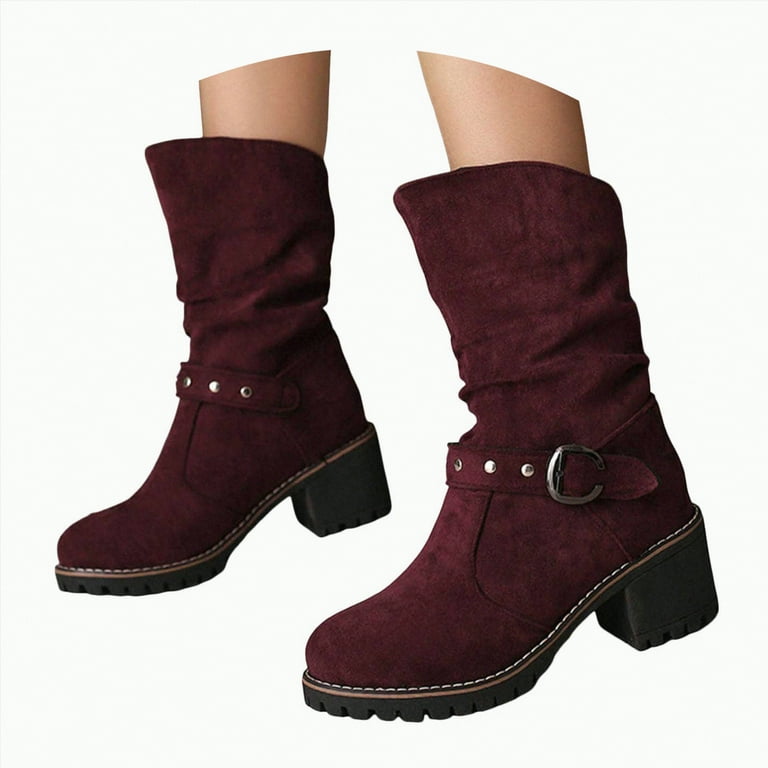 UngA Cowboy Boots for Women Women's Western Embroidered Ankle