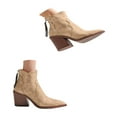 thumbnail image 1 of UngA Cowgirl Boots Mid Calf Women's Mid-Calf White Western Cowboy Boots Classic Embroidered Cowgirl Boots Beige,9.5, 1 of 7