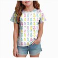 thumbnail image 1 of UngA Easter Tops for Girls Bunny Kids Graphic Tees Summer Short Sleeve Tops Funny Rabbit Toddler T Shirts Girls (Light Yellow,8-9 Years), 1 of 6