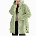 thumbnail image 1 of UngA Fleece Jackets For Women Women's Coat Casual Fleece Shearling Zipper Coats Warm Winter Oversized Outwear Jackets Green,L, 1 of 5