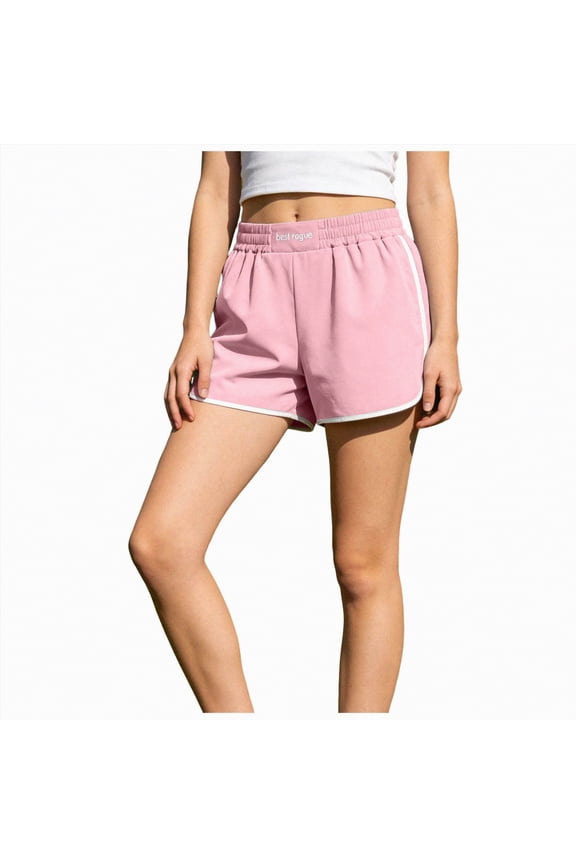 Girl's Running Athletic Shorts Sport Workout Gym Casual Dolphin Shorts (Pink,7-8 Years)