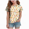 thumbnail image 1 of UngA Girls Easter Shirt Cute Kids Bunny Tees Tops Funny Short Sleeve Toddler Girl T Shirt (Light Yellow,4-5 Years), 1 of 6