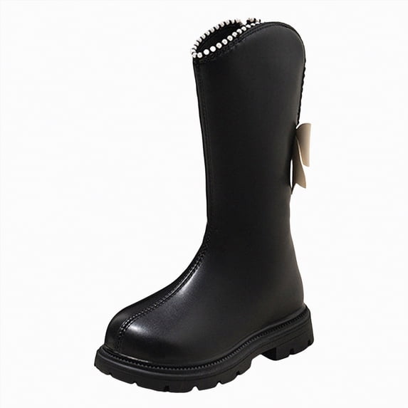 UngA Girls Knee High Boots Kids Fashion Low Heel Winter Boots Side Zipper Tall Girls' Boots (Toddler/Little Kid/Big Kid),Size 1.5