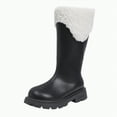 thumbnail image 1 of UngA Girls Knee High Boots Suede Leather Tall Boots Fashion Winter Boots Side Zipper Horse Riding Boots for Girls (Toddler/Little Kid/Big Kid),Size 2.5, 1 of 7