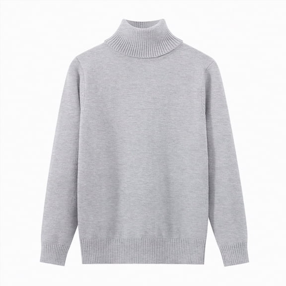 UngA Girls Neck Pullover Sweaters Casual Long Sleeve Knit Sweater Toddler Girl Jumper Tops (Grey,3-4 Years)