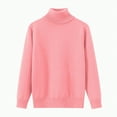 thumbnail image 1 of UngA Girls Neck Pullover Sweaters Casual Long Sleeve Knit Sweater Toddler Girl Jumper Tops (Pink,4-5 Years), 1 of 4
