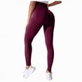 thumbnail image 1 of UngA High Waisted Leggings for Women Full Length Soft Tummy Control High Waisted Yoga Pants for Athletic Workout Womens Legging Wine,S, 1 of 7
