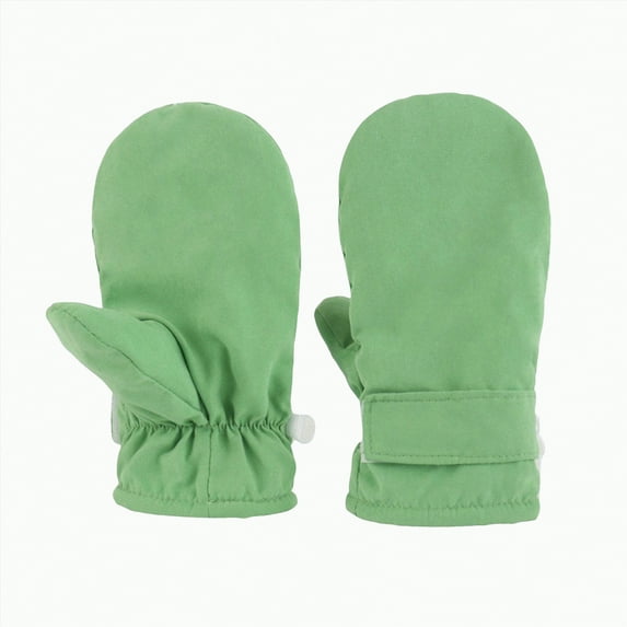 UngA Infant Baby Toddler Kids Winter Mittnes Lined Fleece Warm Waterproof Ski Snow Gloves for Boys Girls (Green,6-12 Months)