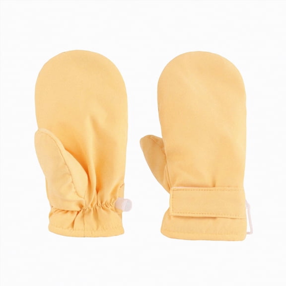 UngA Infant Baby Toddler Kids Winter Mittnes Lined Fleece Warm Waterproof Ski Snow Gloves for Boys Girls (Yellow,1-2 Years)