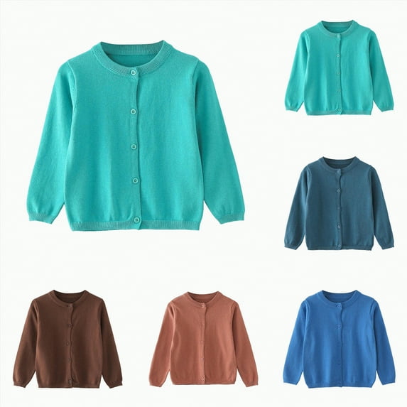 UngA Infant Cardigan Baby Boy Girl Sweater Long Sleeve Button Up Knit Sweatshirt Jacket Toddler Baby Girl Fall Winter Outfits (Mint Green,5-6 Years)