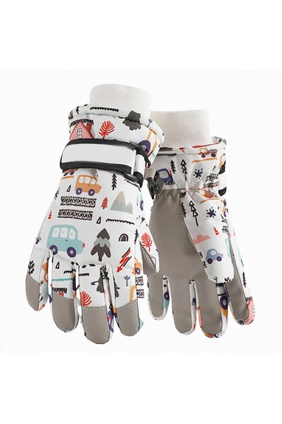 Kids Children Ski Gloves Winter Snow Gloves Boys Girls Waterproof Winter Warm Glove for Snowboarding, Sledding (Dark Purple,9-12 Years)