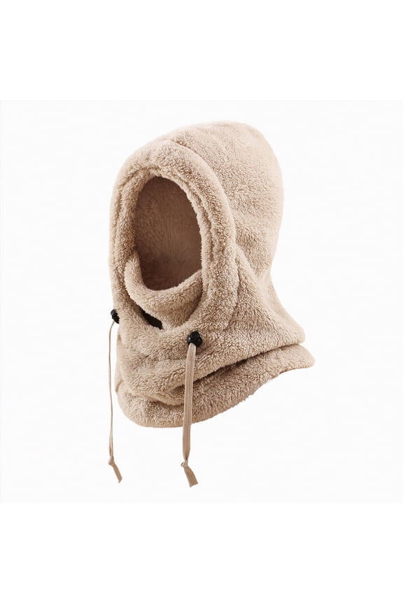 Kids Fleece Balaclava Ski Mask for Boys Girls,Windproof Winter Face Mask with Neck Warmer,Soft Warm Hood Scarf Head Cover Hat (Khaki,3-10 Years)