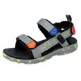 thumbnail image 1 of UngA Kids Sandals Boys Double Adjustable Strap Lightweight Sandals Grey,3.5, 1 of 7