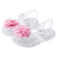 thumbnail image 1 of UngA Kids Sandals Girls Toddler Sandals Boys Girls Sandals Kids Water Sandals Water Shoes for Beach Lightweight Closed Toe Summer Sandals Princess Shoes(White,Size 1.5), 1 of 3