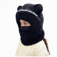 thumbnail image 1 of UngA Kids Ski Mask Balaclava for Girls Boys, Winter Windproof Face Mask Hat for Cold Weather, Fleece Hooded Scarf Neck Warmer (Black,3-10 Years), 1 of 7