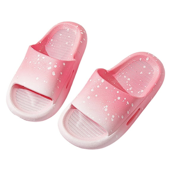UngA Kids Slippers Boys Girls Shower Slippers Slip on Slide Sandals Non-slip Summer Beach Pool Shoes(Pink,8)