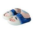 thumbnail image 1 of UngA Kids Slippers Shower Bathroom Non-Slip Open Toe Super Soft Comfy Thick Sole Cozy Boys Girls Home House Slide Sandals for Indoor Outdoor Shoes(Blue,12), 1 of 7