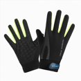 thumbnail image 1 of UngA Kids Winter Snow Ski Gloves for Boys Girls Children Snowboard Waterproof Thermal Fleece Gloves for Cold Weather (Green,6-11 Years), 1 of 7