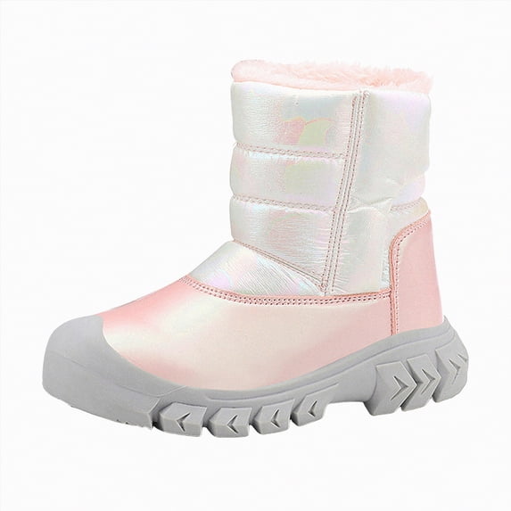 UngA Little Boys Girls Winter Boots Waterproof Slip Resistant Ankle Boots Outdoor Mid Calf Boots Snow Boots Boy Girl (Toddler/Little Kid/Big Kid),Size 1.5