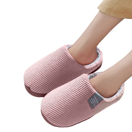 UngA Mens for House Warm Soft Plush Flop Slippers Flip On Shoes Slippers Men's Women's Slippers Bath Slippers for Women Men Indoor (Pink,9)