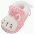 thumbnail image 1 of UngA Newborn Girl Shoes Baby Booties Cozy Fleece Slippers Soft Baby Shoes With Gripper Soles, Winter Warm Infant Newborn Crib Sock Shoes Pink,4.5, 1 of 2