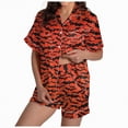 thumbnail image 1 of UngA Pajamas Sets Womens Pajama Sets Halloween Printed Short Sleepwear Loungewear Nightwear Nightclothes Homewear Black,M, 1 of 5
