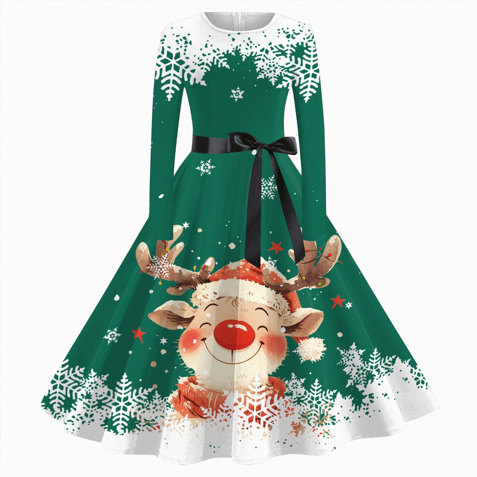 UngA Petite Holiday Dresses Women's Christmas Printed Long Sleeve Round Neck Plus Size Evening Prom Dresses for Formal Christmas Party Dark Green,M - Walmart.com UngA Petite Holiday Dresses Women's Christmas Printed Long Sleeve Round Neck Plus Size Evening Prom Dresses for Formal Christmas Party Dark Green,M - Walmart.com