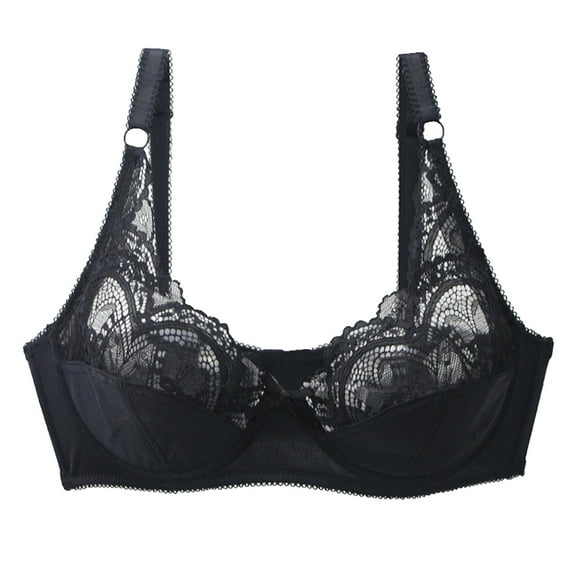 UngA Plus Size Full Coverage Bras Plus Size Bra with Underwire Woman's Full Coverage Bra Black,95D