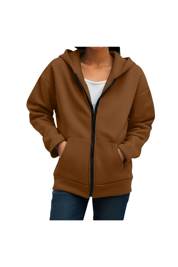 Rain Slicker for Women Women's Plus Size Waterproof Raincoat Lightweight Windbreaker Hooded Jacket with Pockets Brown,S