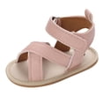 thumbnail image 1 of UngA Sandals for Kids Girls Girls Sandals Ankle Strap Low Heels Dress Open Toe Flower Wedding Party for Little Big Kid Flower Girl Sandals(Pink,Size 6), 1 of 3