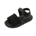 thumbnail image 1 of UngA Sandals for Kids Girls Jelly Sandals for Girls,Closed Toe Princess Summer Dress Shoes Beach Flat Sandals for Toddler/Little Kid/Big Kid Girls Dance Shoes(Black,Size 7.5), 1 of 4